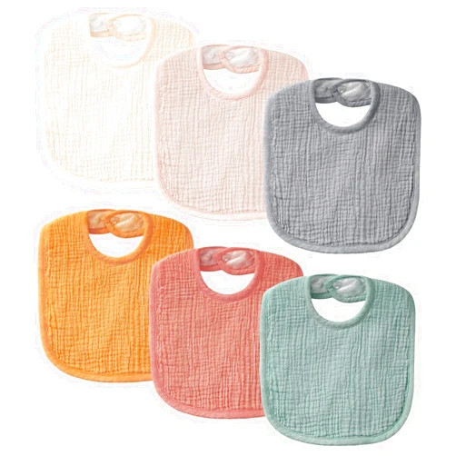 POIKSHARK Muslin Baby Bibs for Unisex Boys Girls, Soft Cotton Baby Drool Bibs, Drooling and Teething Bibs for Infant, Newborn