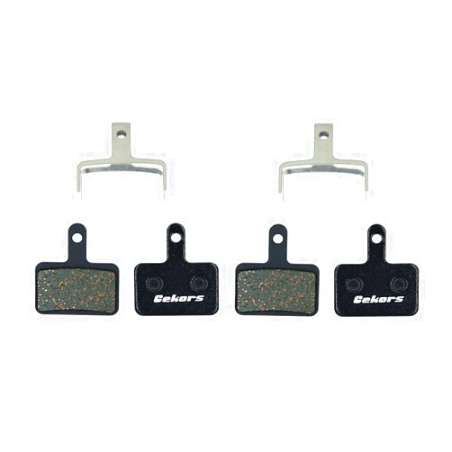Gekors Semi-Metallic Bicycle Disc Brake Pads for Shimano/Tektro/TRP, 2 Pairs, Black
