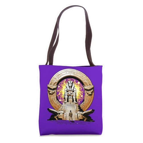 Tee Master Ancient Deity Osiris stepping through a stargate portal Tote Bag