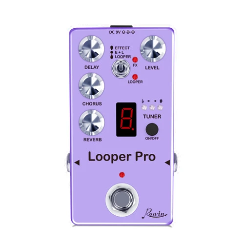 Rowin RE-05 Looper Pro Guitar Multi-Effect Pedals With Looper Delay Chorus Reverb And Tuner On one Pedal True Bypass