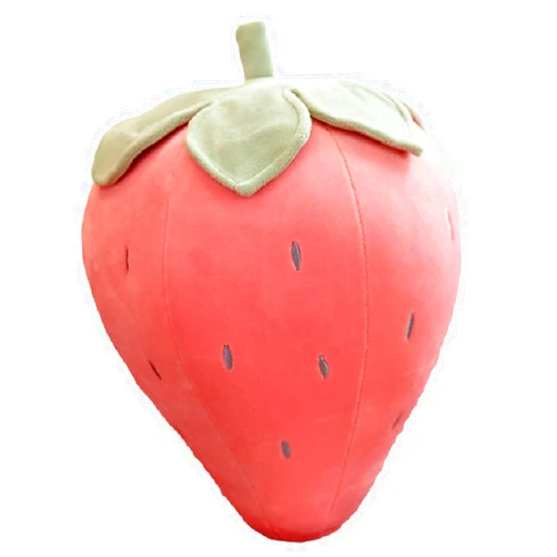 PUXU Cute Fruit Kids Pillow Stuffed Strawberry Plush Pillows Super Soft Girls Pillows Cushion Seat for Kids Toys (Pink,13.7''/35cm)1 Count (Pack of 1)