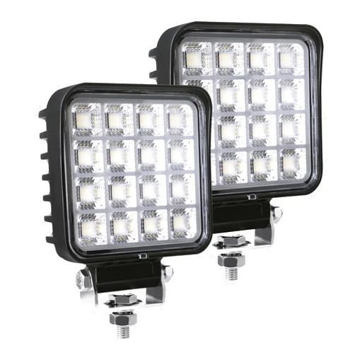 Primelux 4.3 Inch LED Work Light, 140W 7000lm 2PCS 12/24V LED Work Lights, Simple Installation IP68 Waterproof, for Semi-Trailers Truck-Trailers Trucks Tractors UTV ATV SXS and Boats