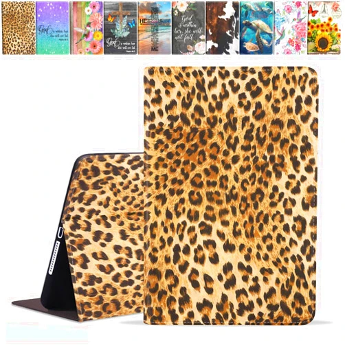 JDHJFBFJNP Case for iPad (A16) 11th Generation 11 Inch 2025, iPad 10th Generation 10.9 Inch 2022, Premium PU Leather Stand Folio Cover with Auto Sleep/Wake - Leopard Print