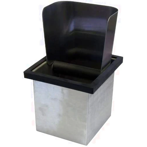 Rattleware Tall Knock Box with Splash Guard - Heavy Duty Stainless Steel Construction - Ideal for Espresso Grounds Disposal - Perfect for High-Volume Espresso Bars