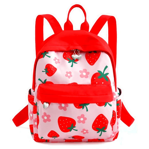 Unineovo Cute Mini Strawberry Backpack Purse for Women Girls lightweight Casual Daypack Small Bookbag for Teen Girls Shopping Travel