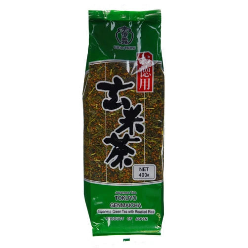 Ujinotsuyu Japanese Loose Brown Rice Green Tea - Twin Packs - 2x 14.01 Oz - Genmai Cha (Genmaicha)