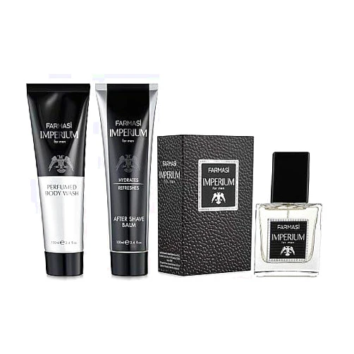FARMASi Imperium for Men Love Me Edition, Gift Set - Luxurious Fragrance and Skincare Collection - Includes Eau de Parfum, After Shave Balm, and Shower Gel