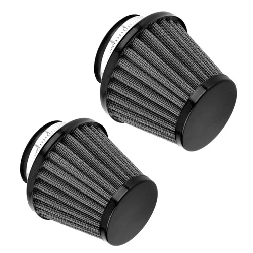 ESUPPORT 2Pcs Black Motorcycle Air Intake Filter Pod Auto Cold Air Intake Filter 42mm 43mm 44mm Clamp GY6 50cc 90cc 110cc 125cc Dirt Pit Bike Scooter