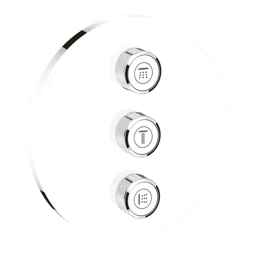 Grohe 29152LS0 Grohtherm Smartcontrol Triple Volume Control Trim, Without SmartBox, Moon White