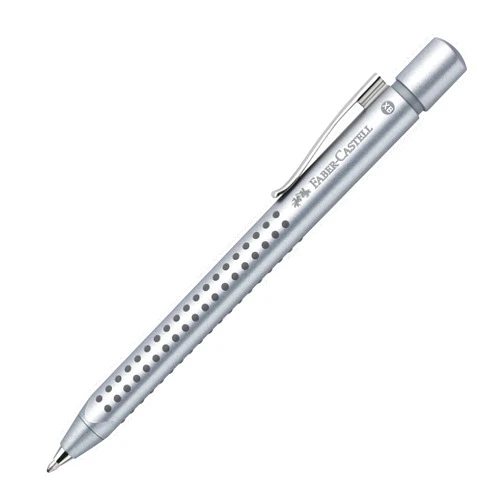 Faber-Castell Grip 2011 Medium Tip Ballpoint Pen - Silver