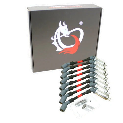 AIP Electronics DRAGON FIRE PERFORMANCE 10mm Spark Plug Wire Set Compatible with 2005-2008 GM Avalanche Corvette Escalade CTS Silverado Tahoe Yukon H3 LS1 4.8 5.3 6.0 6.2 Replaces 9748RR 19297032 OEM Fit PWJ121-HS