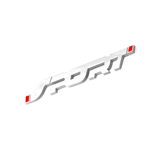DWARFOO Metal Car Sport Sticker, Car Sport Emblems, 3D Premium Car Side Fender Rear Trunk Emblem Logo Badge Decals, Car Exterior Decoration Accessories Car Emblem Fit for All Cars Bumper Window