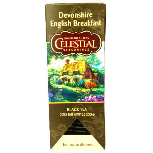Celestial Seasonings Black Tea, Devonshire English Breakfast, Contains Caffeine, 25 Tea Bags (Pack of 6)
