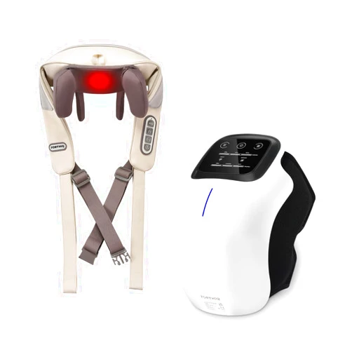 FORTHiQ Knee and Neck Massager Bundle: 3-in-1 Knee Massager with Heat & Hand-Like Neck Massager