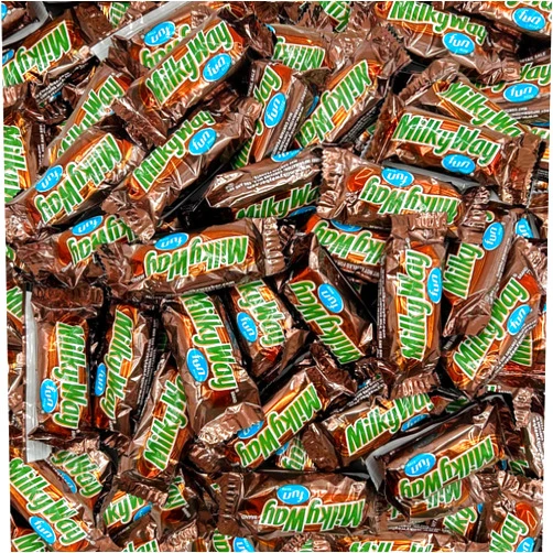 LAETAFOOD MILKY WAY Milk Chocolate Caramel Candy Bars, Snack Size (2 Pound Bag)