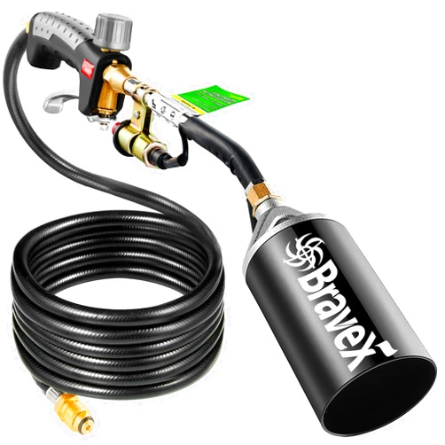 STEINBRÜCKE Propane Torch Weed Burner Torch - Weed Torch with Hose, High Output Outdoor Torch Kit for Garden Wood Ice Snow Roofing