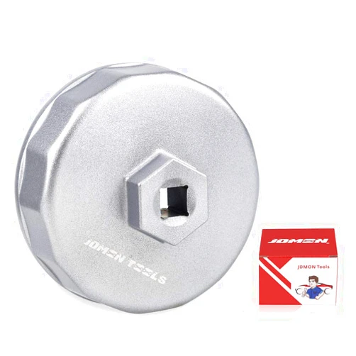 JDMON 74mm 14 Flute Oil Filter Wrench Compatible with Mercedes Benz, Audi, Volkswagen, Compatible with Porsche, Mazda, Chrysler, Ford and More-Cartridge Style Housing Caps