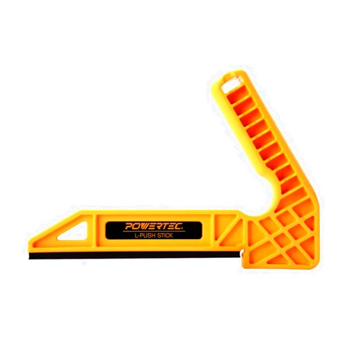 POWERTEC 71452 Plastic L-Push Stick | Deluxe L-Shaped Woodworking Push Tools (Patented)