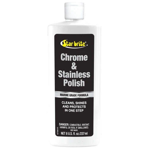 STAR BRITE Chrome & Stainless Polish - Marine Grade Formula Protects Against Pitting, Salt Deposits, Staining & Rust on Chrome, Stainless Steel, Copper, Tin & Brass (082708)