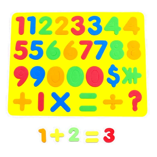 SRENJU SINU Magnetic Number Puzzle for Toddlers - Foam Numbers Magnets Fridge Refrigerator Colorful Educational Toys Preschool Learning Gifts for Boys Girls with Random Color