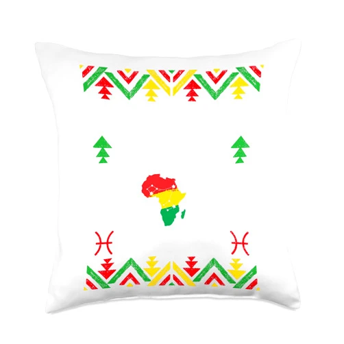 Black History Month And Juneteenth Apparel MVV Unapologetically Dope Black Piesces Zodiac Sign History Throw Pillow, 18x18, Multicolor