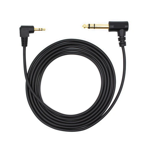 Kallaudo 90 Degree 1/8 to 1/4 Stereo Audio Cable, Right Angle 3.5mm TRS Male to 6.35mm TRS Male Aux Cord for Guitar, Keyboard Piano, Laptop, Speaker and Amplifiers (5.9Ft)
