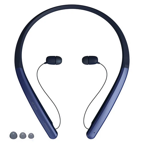 LG Tone Flex Wireless Bluetooth Stereo Neckband Earbuds HBS-XL7-32-Bit Hi-Fi DAC, Meridian Audio, Blue