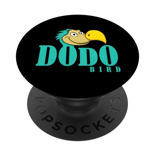 Dodo bird doudo flightless Mauritius agricultural Dodo Writing with Dodo Head PopSockets Standard PopGrip