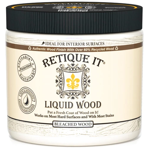 Retique It New and Improved Formula Liquid Wood Coatings - Stainable Primer - Paint It Then Stain it (Bleached Wood, Medium)