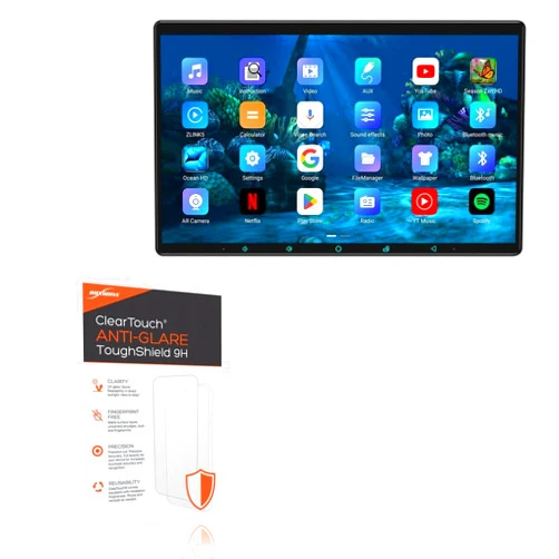 BoxWave Screen Protector Compatible with JOYING JY-UZD15N8-AR (15.1 in) - ClearTouch Anti-Glare ToughShield 9H (2-Pack), Anti-Glare 9H Tough Flexible Film Screen Protector