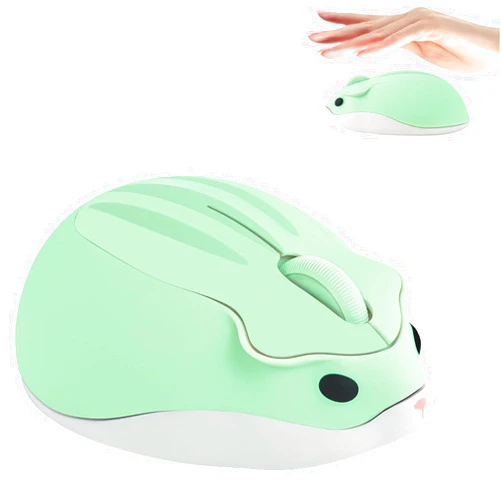 SHARE SUNSHINE Wireless Mouse Cute Hamster Shape Silent Quiet Click Portable Mobile Fun Travel Optical 1200DPI USB Funny Cool Cordless Mice for PC Laptop Computer Notebook MacBook Kids Girl Women Men Adults Gift