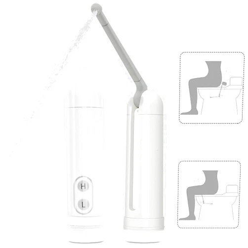 GUSTYLE [2nd Generation] Portable Travel Bidet by GUSTYLE, IPX6 Waterproof Electric Bidet Sprayer with Automatic Decompression Film and Nozzle 180 Degree Adjustment (140ml)