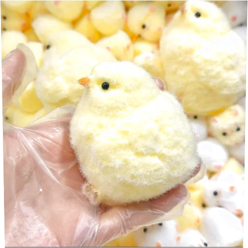 EZBNG Handmade Squishy Chick Soft Squishy Fidget Toys Silicone Squeeze Toys for Stress Relief ( Chicken )