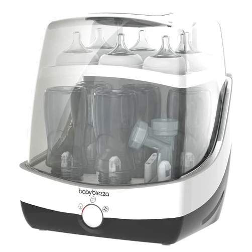 Baby Brezza 10 Minute Baby Bottle Sterilizer + Dryer - Superfast Electric Steam Sterilization - Universal Sterilizing for All Bottles, Pacifiers + Breast Pump Parts