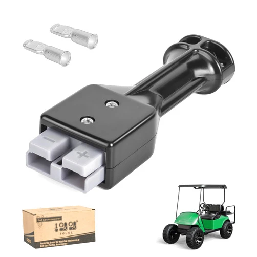 10L0L Golf Cart Battery Charger Connector Kit Handle Kit for EZGO 18972G1 SB50 Plugs D.C. Cord Strain Relief, Electric 1983-95