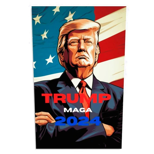 CRSTAL Donald Trump Fight Poster 2024 Attempt Assassination On Stretched Canvas ArtWorks Decor Wall Art For Home Living Room Unframe-style 12x18inch(30x45cm)