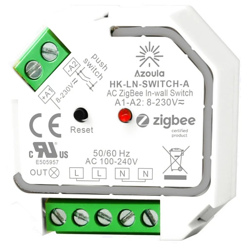 Azoula Zigbee 3.0 Smart Light Switch, Needs Neutral Wire, Compatible with Alexa, Google Home and HomeKit