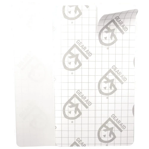 GEAR AID Tenacious Tape Flex Heavy Duty Patches for Fixing Holes and Rips in Outdoor Fabrics, Vinyl, Pool and Snow PVC Inflatables, Peel-and-Stick, Clear, Two 3