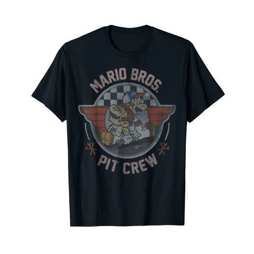 Mario Kart Mario & Luigi Mario Bros. Pit Crew Fade T-Shirt