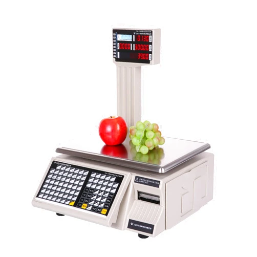 BINGOX Commercial Digital Scale with Label Printer for Retail and Food Industry - High Precision Barcode Label Printing Scale for Supermarkets, Deli, Butcher Shops, and Farmers Markets - 66 lbs Capacity