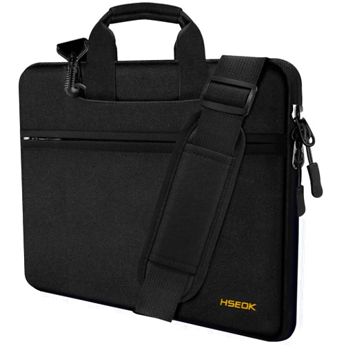 Hseok Laptop Shoulder Bag 15 15.6 16Inch Briefcase, Compatible MacBook Pro 16 15.4 Inch, XPS 15 Spill-Resistant Handbag with Shoulder Strap for Most 15