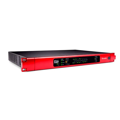 Focusrite RedNet D16R MkII 16x16 digital interface for Dante networks, with channel level control for individual inputs and outputs