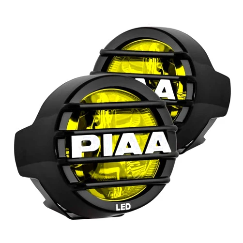 Piaa 22-05370 LP530 Yellow 3.5-Inch SAE Compliant LED Ion Fog Light Kit with Wiring Harness and Relay and Switch, Pack of 2