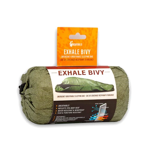 Mountain Lab Exhale Emergency Bivy Breathable Sleeping Bag Survival Sleeping Bags for Backpacker, Waterproof and Windproof Thermal Bivy Lightweight Shelter Emergency Blanket