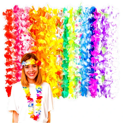 OHOME Luau Party Decorations - 24 Pack Leis for Luau Party | Hawaiian Decorations Supplies Favors Flower Necklace for Adults Tropical Beach Aloha Summer Pool Tiki Bar Birthday Themed Decor Outfits