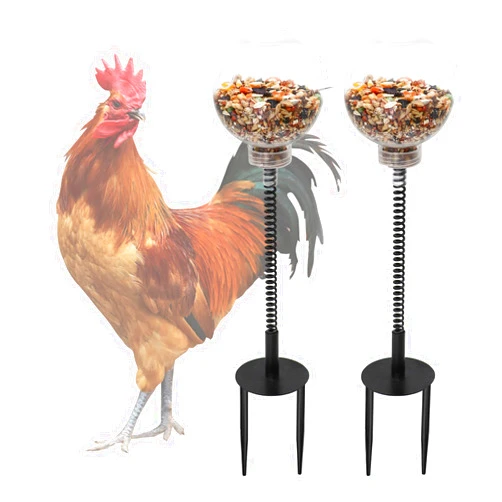Oooct 2 Pack Chicken Peck Toy, Chicken Enrichment Toys, Chicken Swing Feeder, Chick Slow Feeder Toy, Chicken Coop Toys for Hens Poultry Duck Birds Parrots