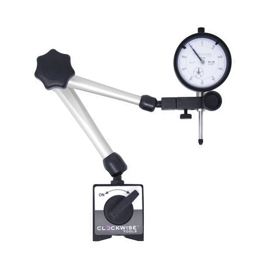 Clockwise Tools Dial Indicator with Magnetic Base Holder Stand, DIMR-0105 0-1 inch