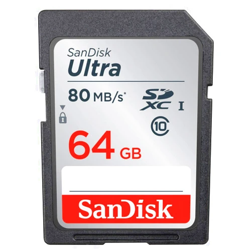 SanDisk Ultra 64GB Class 10 SDXC UHS-I Memory Card up to 80MB/s (SDSDUNC-064G-GN6IN)