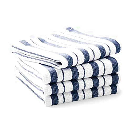 Williams-Sonoma Classic Striped Dishcloths, Dishrags, Navy Blue (Set of 4)