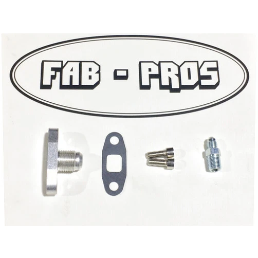 Fab-Pros -4AN OIL FEED & -10AN RETURN Borg Warner Turbo Flange S400 SX SX-E S200 S300 S200-SXE